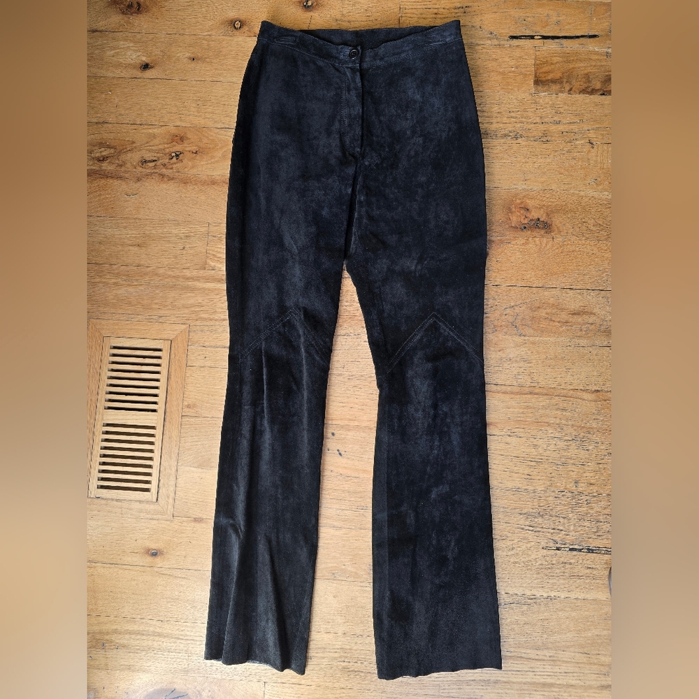 Suede Leather Jeans